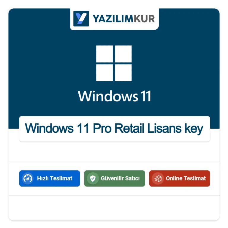 Windows 11 Pro Retail Lisans key