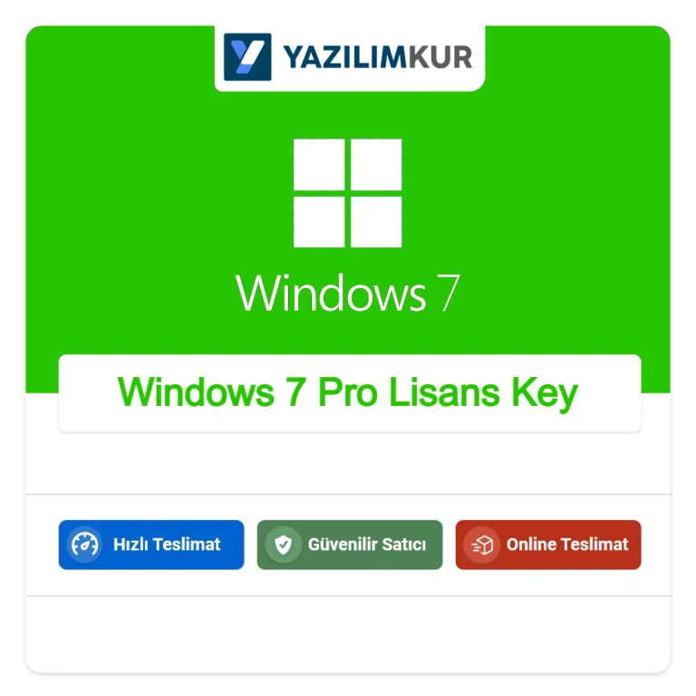 Windows 7 Pro Lisans Key