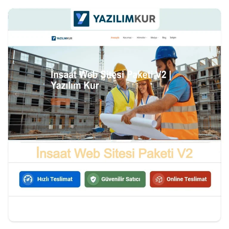 İnsaat Web Sitesi Paketi V2